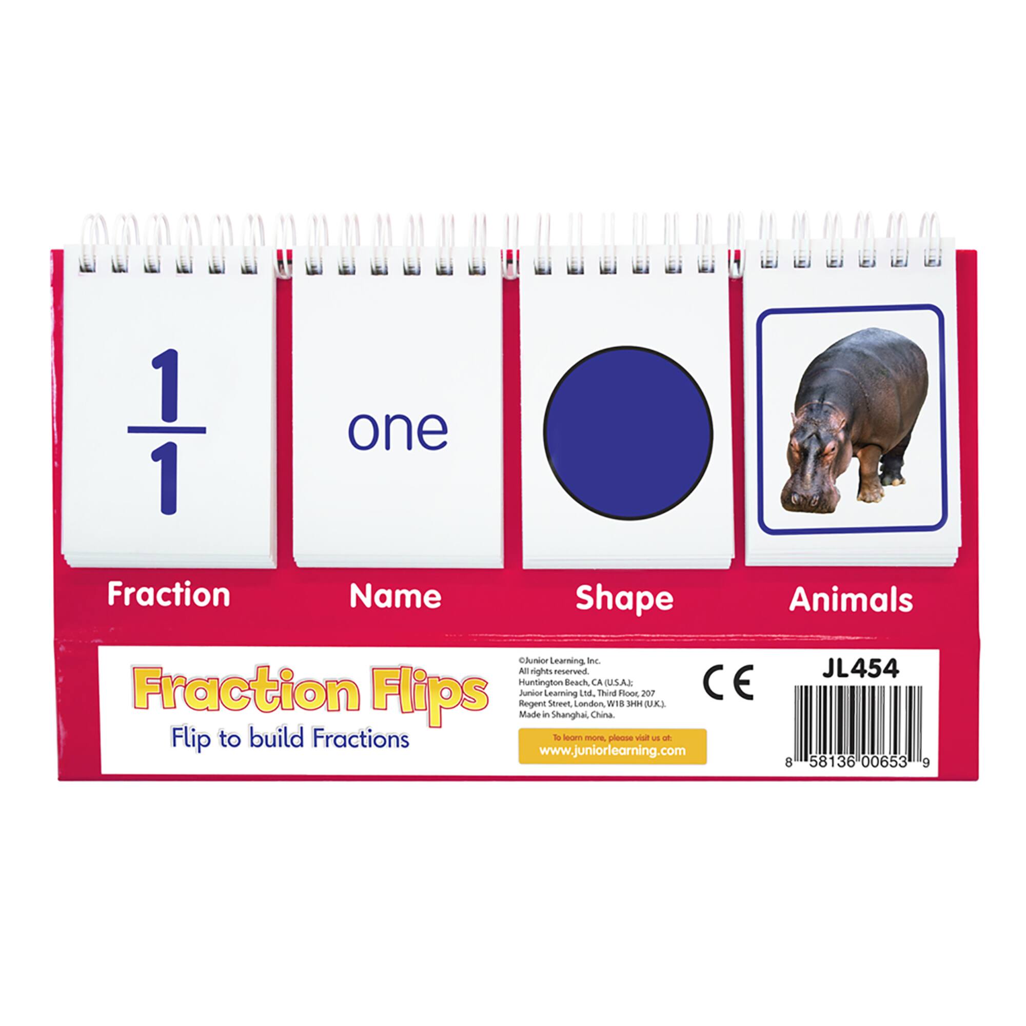Junior Learning® Double-Sided Fractions Flips